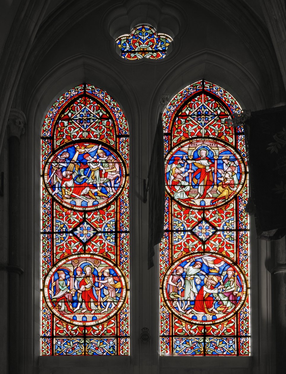 The Life of St. Paul, St. Georges Chapel, 1852 (farvet glas) af Augustus Welby Northmore Pugin