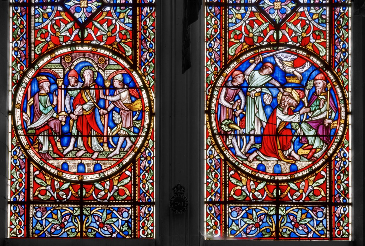 The Life of St. Paul, St. Georges Chapel, detalje, 1852 (farvet glas) af Augustus Welby Northmore Pugin