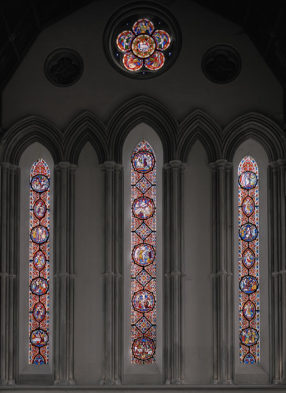 The Passion Of Christ, East Window, 1848-50 (farvet glas) af Augustus Welby Northmore Pugin