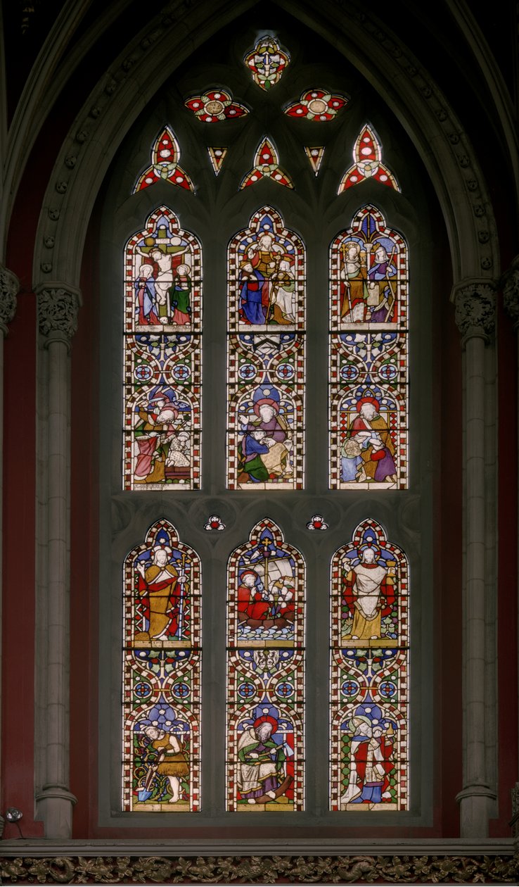 Typer med anti-typer, 1846 (farvet glas) af Augustus Welby Northmore Pugin