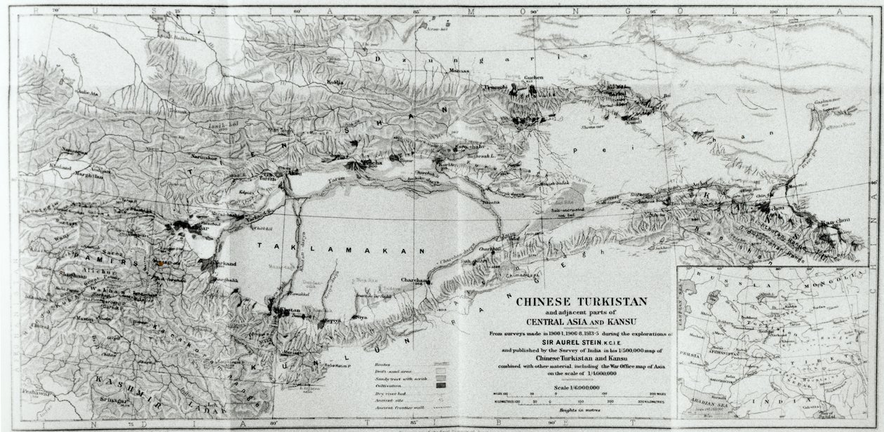 Kort over kinesisk Turkestan, fra 