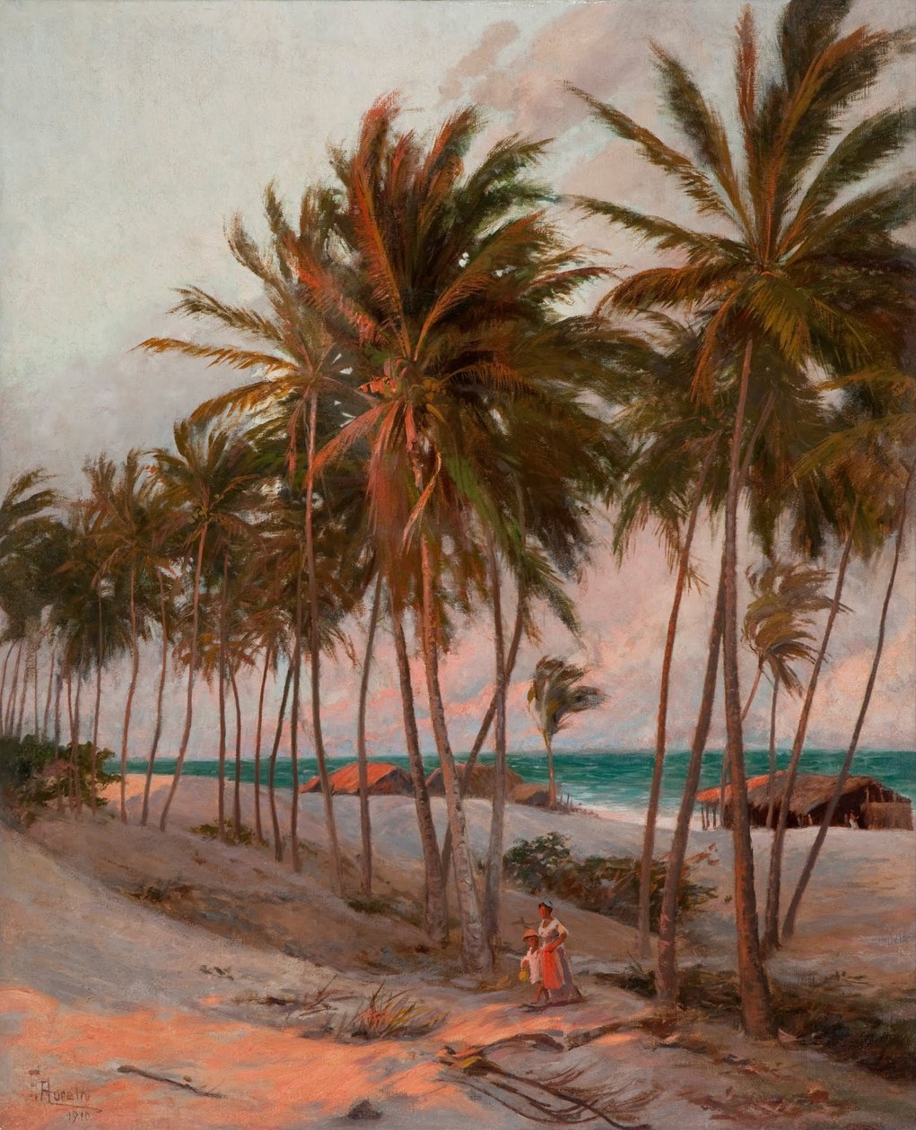 Strand i Fortaleza Engelsk: Praia de Fortaleza af Aurelio de Figueiredo