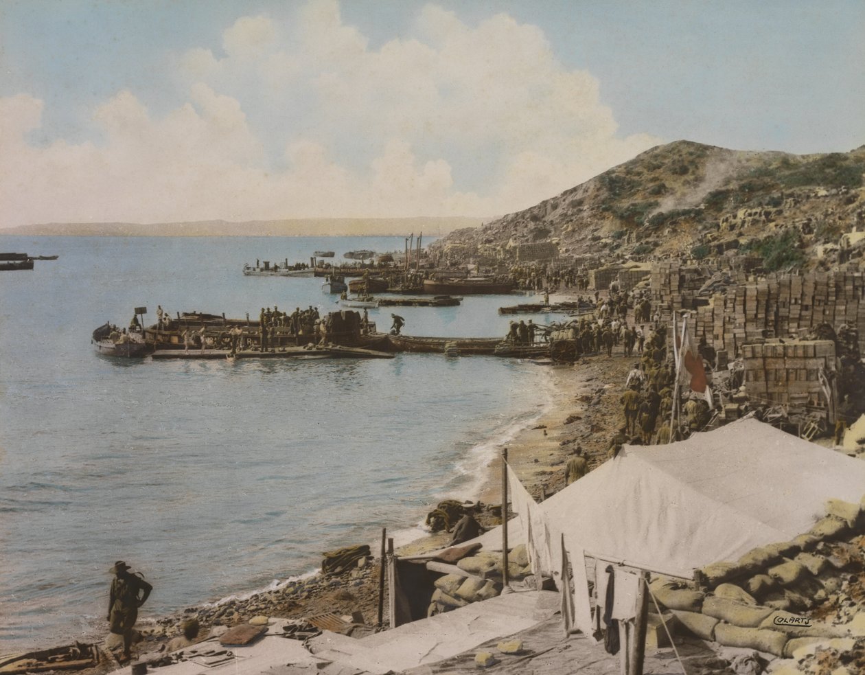 Anzac Cove, Gallipoli, Tyrkiet, 1915 af Australian Photographer