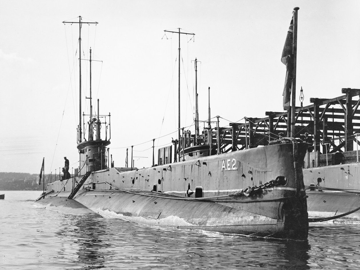 Australian Navy (RAN) ubåde AE1 og AE2, ca. 1914 af Australian Photographer