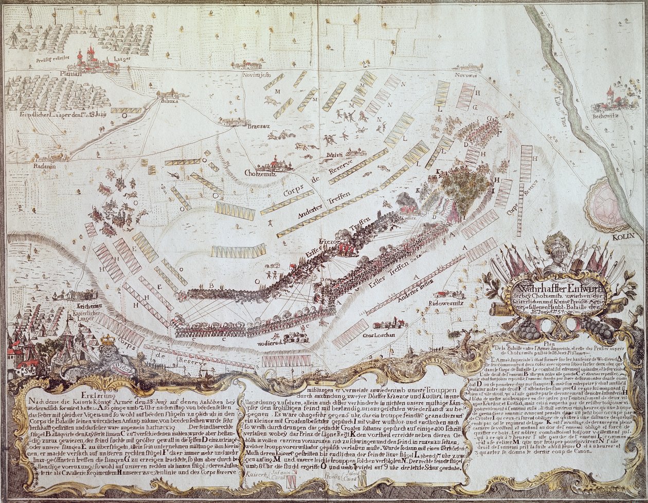 Slaget ved Kolin i Bøhmen, 18. august 1757 af Austrian School