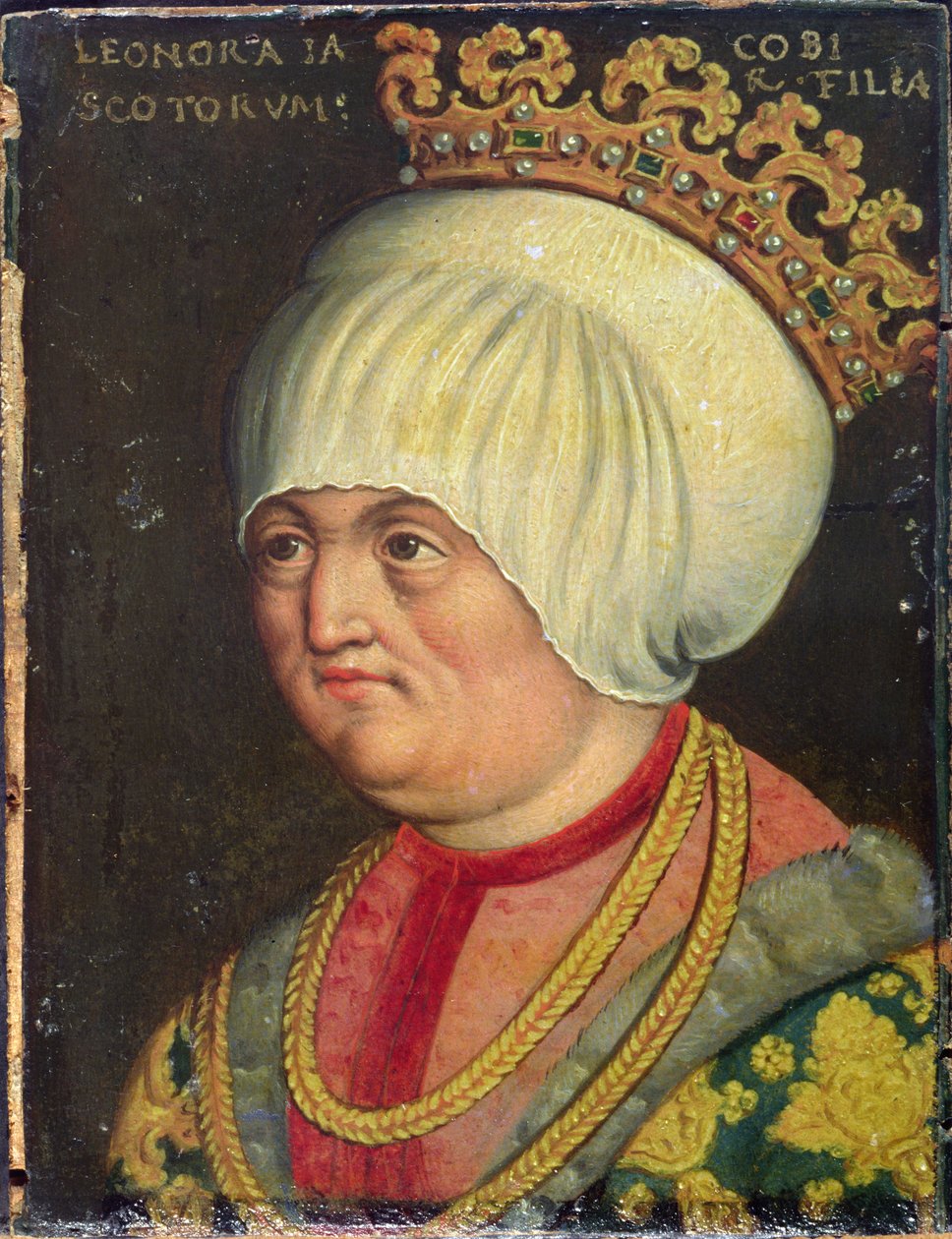 Eleanor Stewart (1458-80), datter af James II af Skotland (1437-60), 1578-80 (olie på papir) af Austrian School