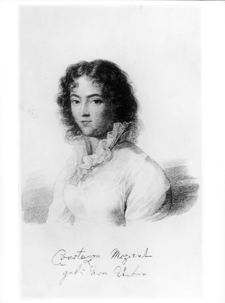 Portræt af Constanze Mozart (1762-1842) 1828 af Austrian School