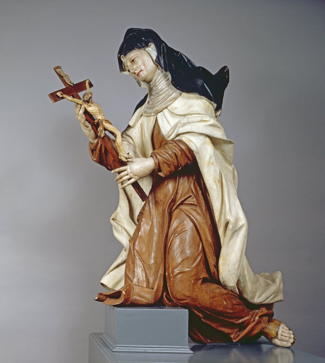 St. Teresa af Avila (1515-82) ca. 1760-65 (polykrom og lindetræ) af Austrian School