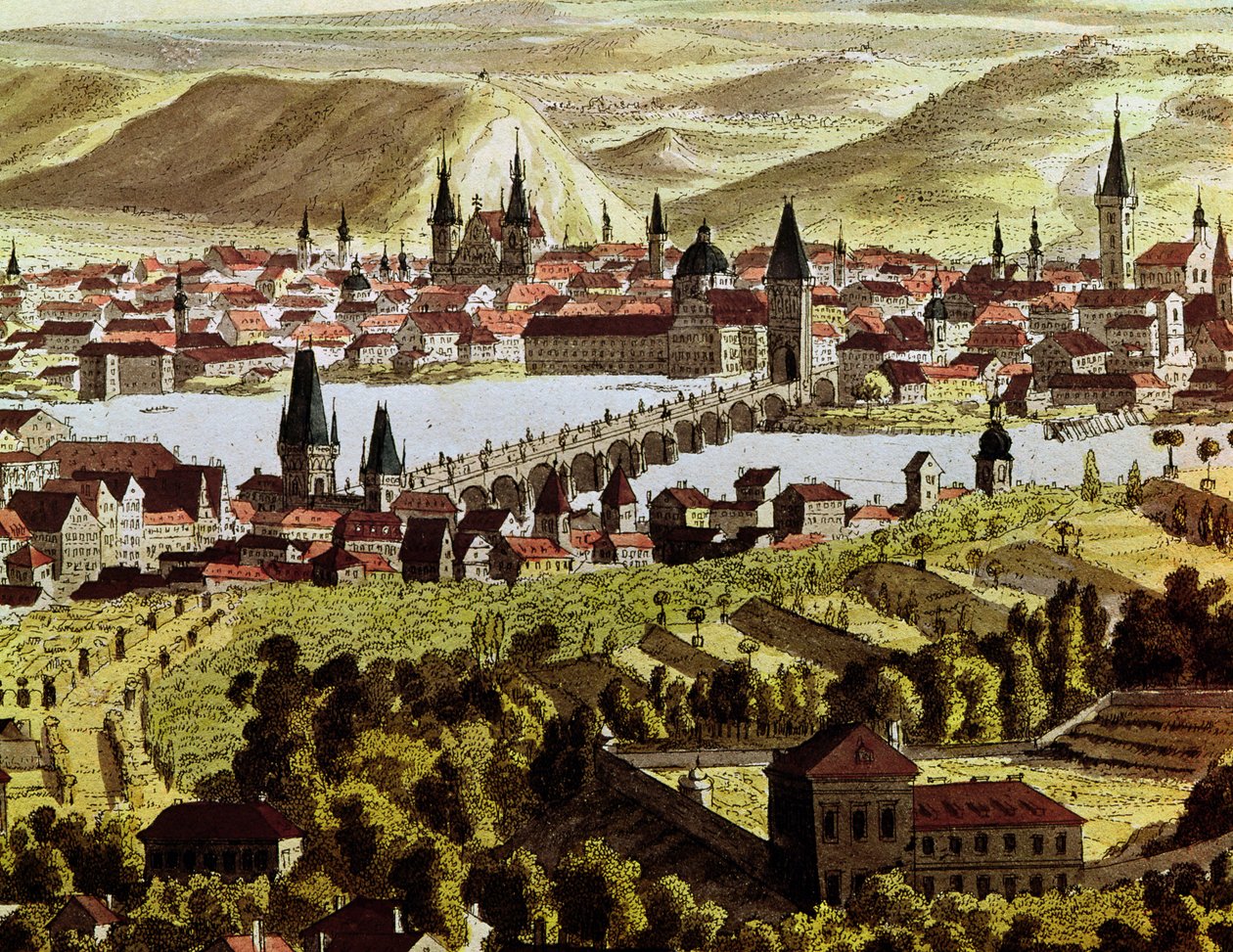 Udsigt over Prag af Austrian School