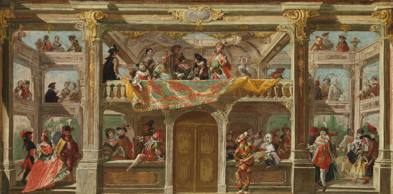 Et maskebal i Bøhmen, ca. 1748 af Austrian School