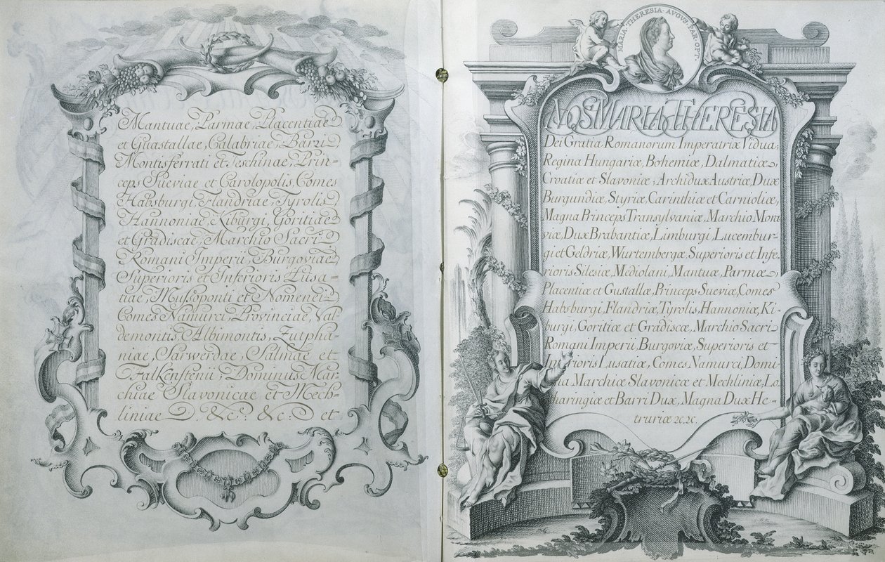 Østrigs ratifikation af ægteskabskontrakten for Marie-Antoinette, ærkehertuginde af Østrig med Dauphin Louis af Frankrig, 23. april, 1770 af Austrian School
