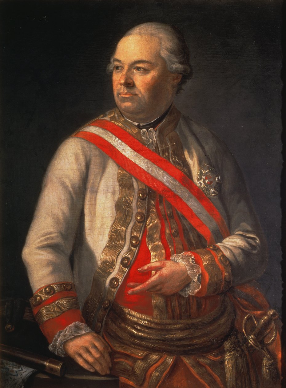 Grev Andreas Hadik von Futak (1710-90), kommandør for den østrigske hær i felttoget mod Tyrkiet i 1789 af Austrian School