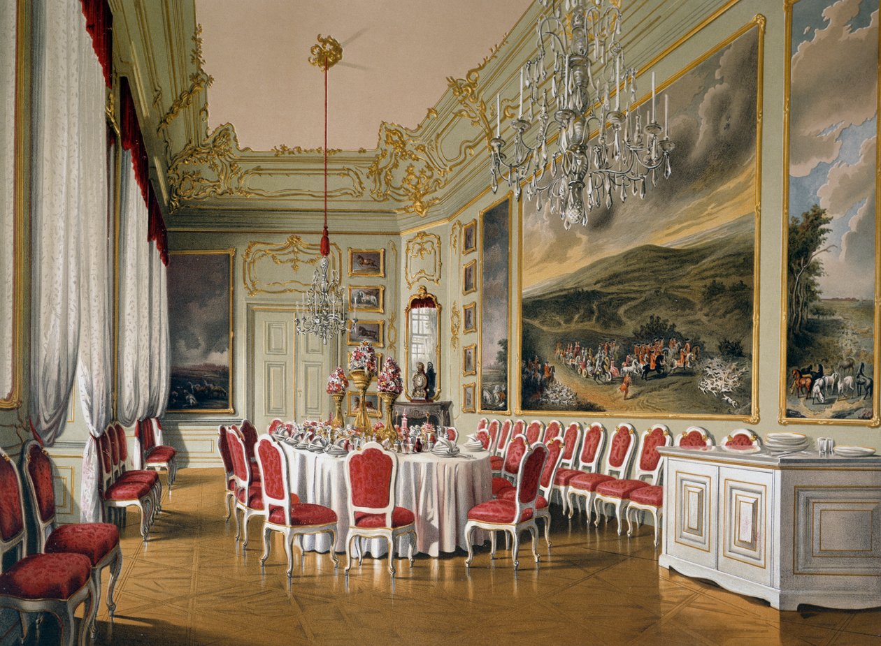 Spisestue i Imperial Apartments, Schönbrunn Palace (UNESCOs verdensarvsliste af Austrian School