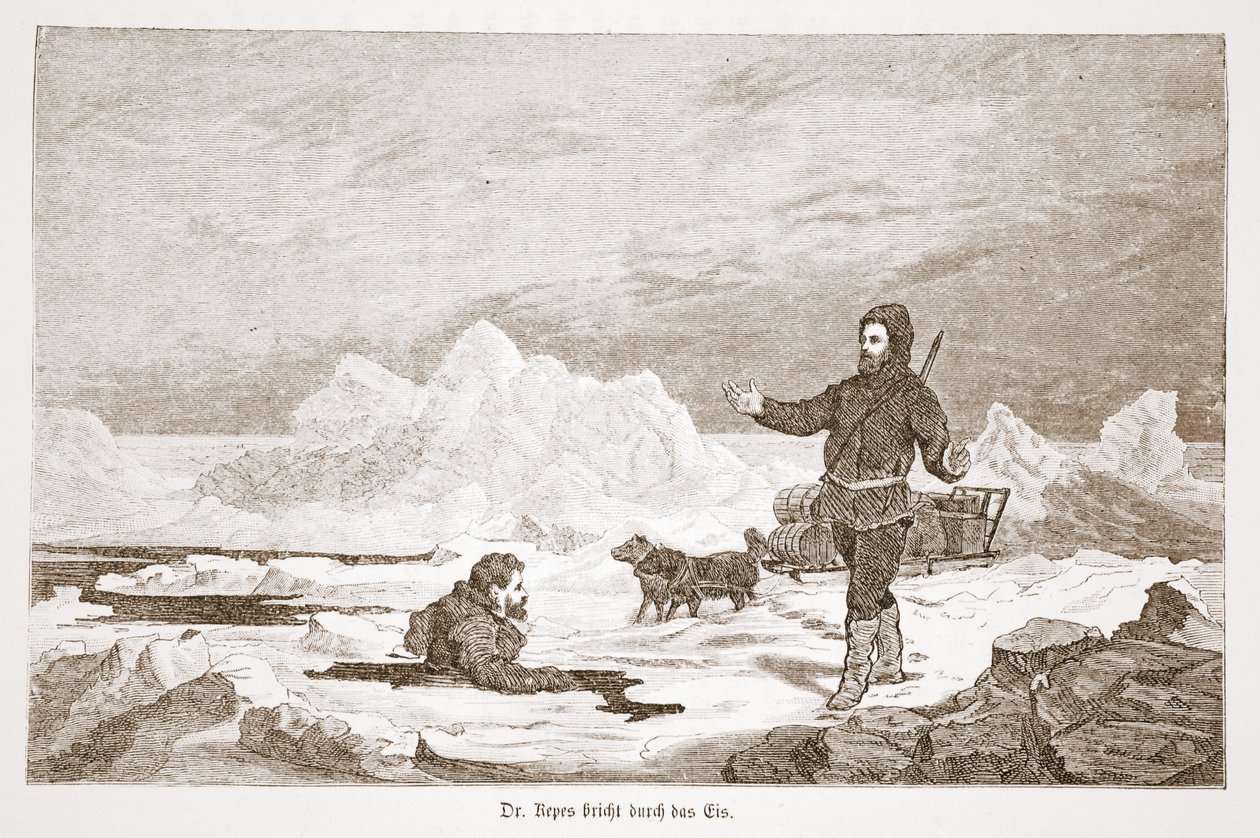 Dr. Repes falder gennem isen, 1876 af Austrian School
