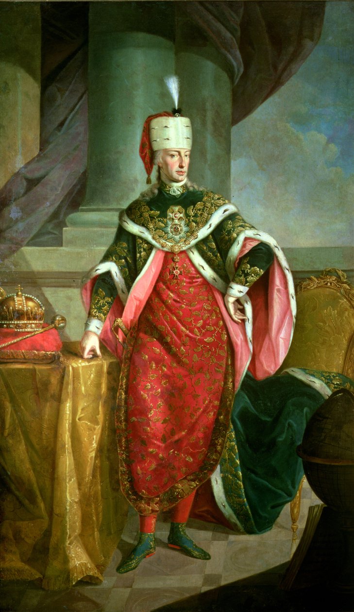 Kejser Frans I (1708-65), tysk romersk kejser, iført den officielle kappe fra Sankt Stephan-ordenen af Austrian School