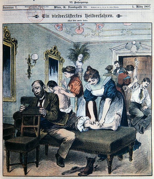 Humoristisk skildring af en amerikansk massagesalon af Austrian School