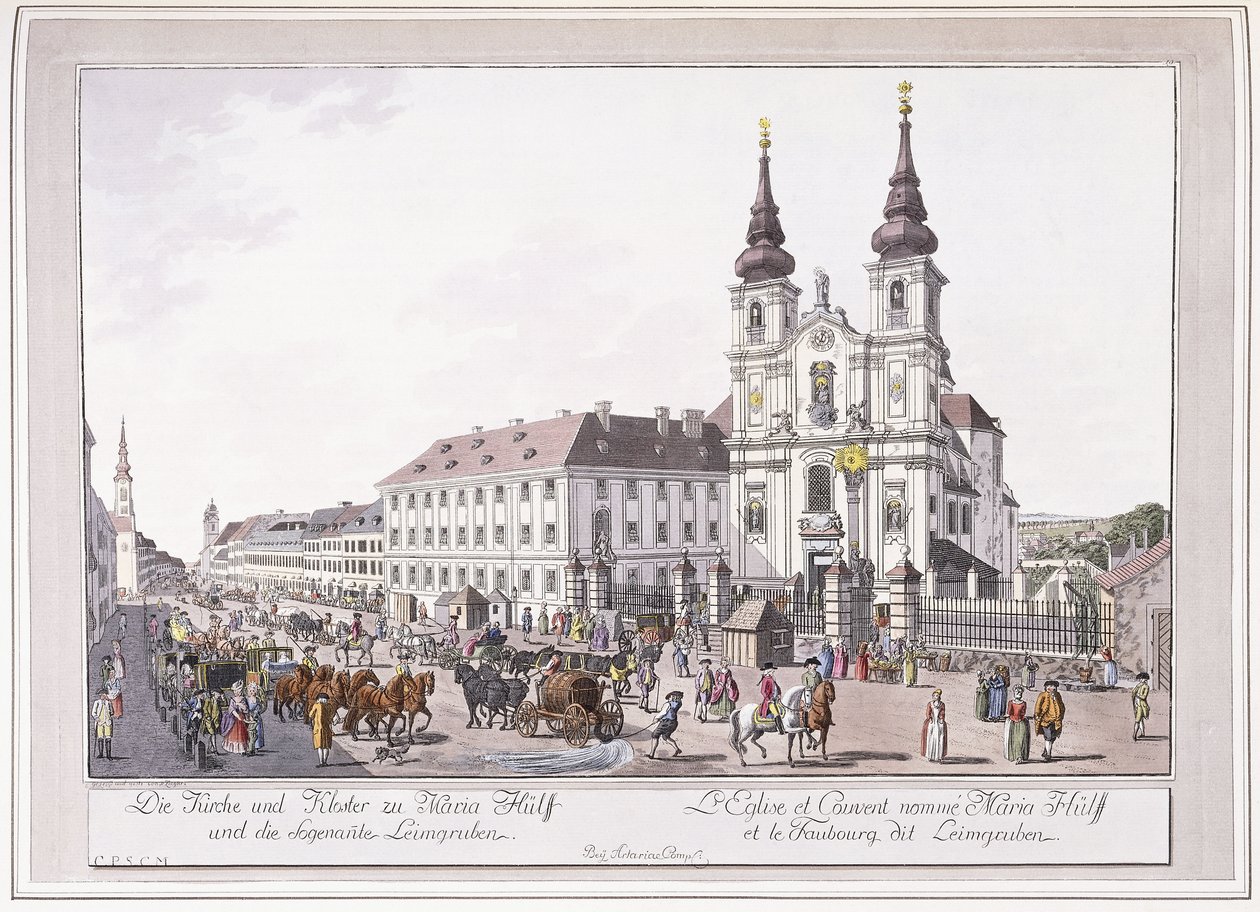 Sognekirke og Mariahilfs Kloster i Leimggruben af Austrian School