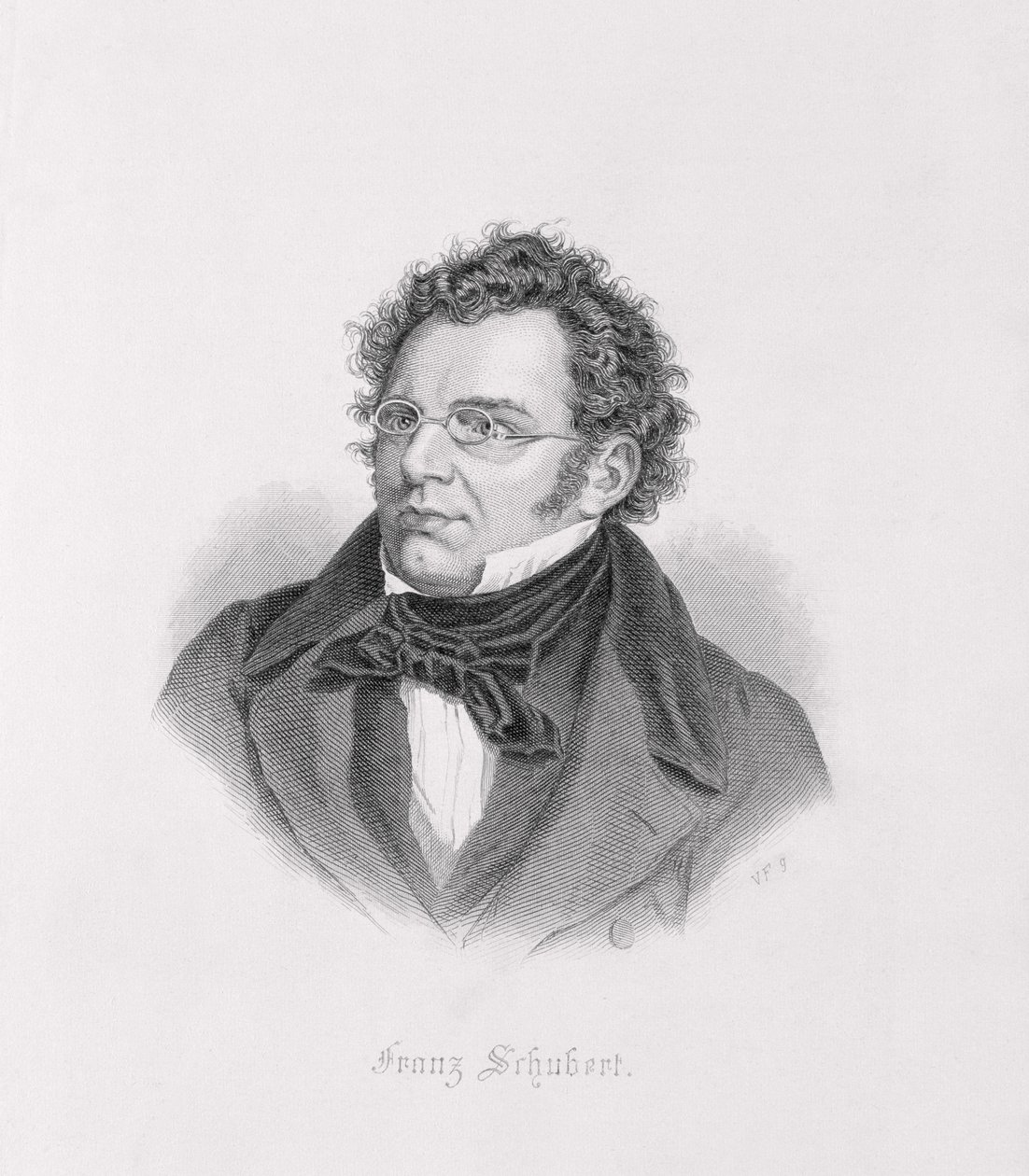 Portræt af Franz Schubert (1768-1827) af Austrian School