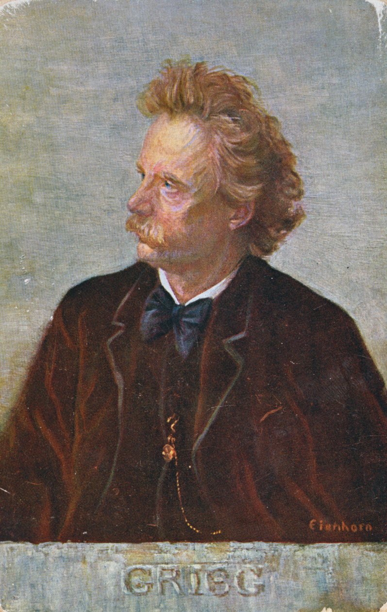 Postkort forestillende Edvard Hagerup Grieg (1843-1907) af Austrian School