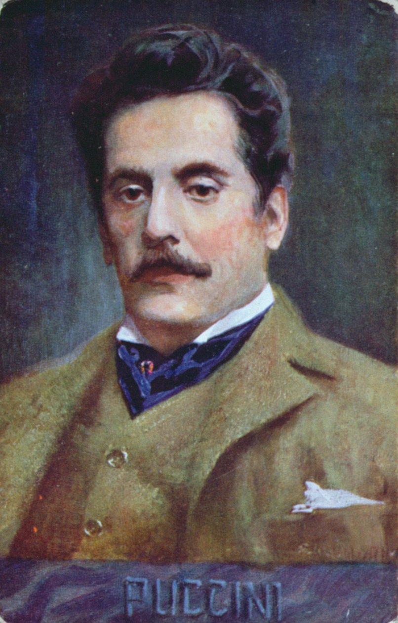 Postkortportræt af Giacomo Puccini, ca. 1910-15 af Austrian School