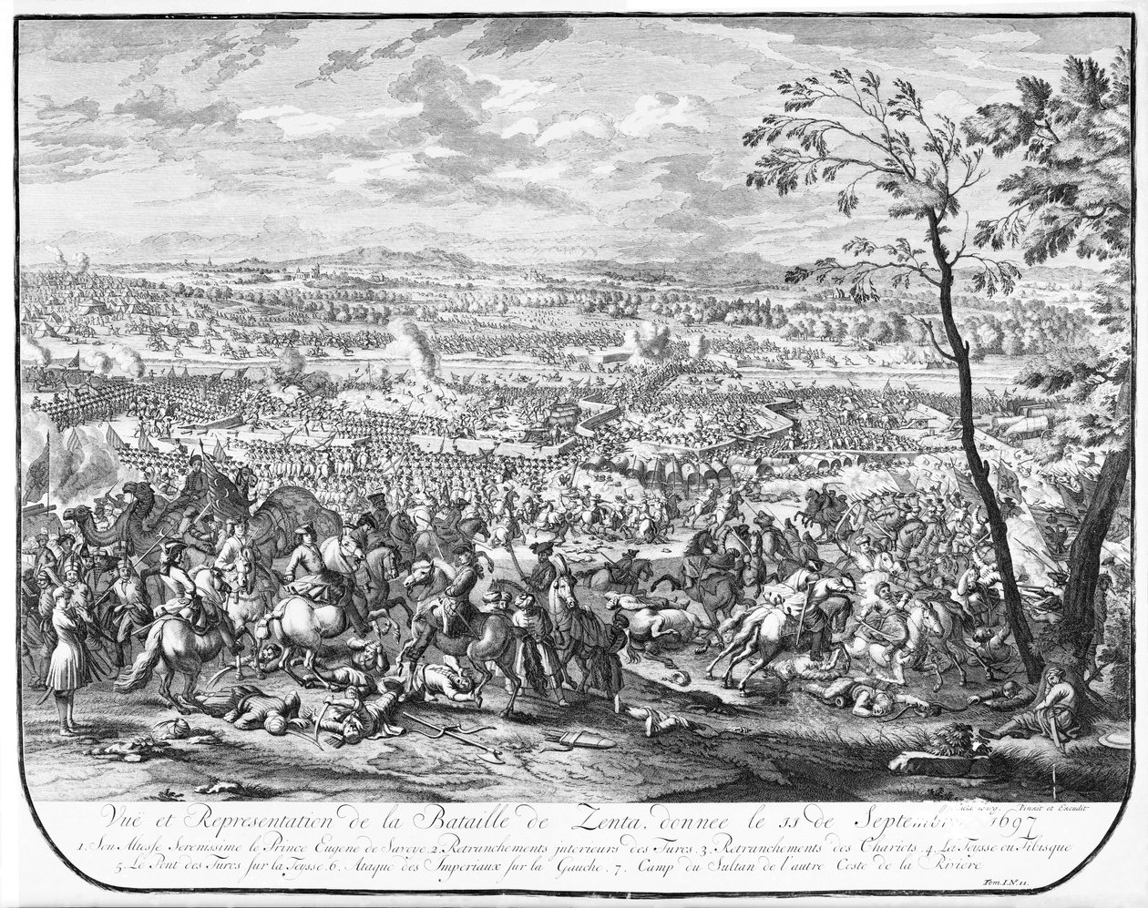 Slaget ved Zenta, 1697 af Austrian School