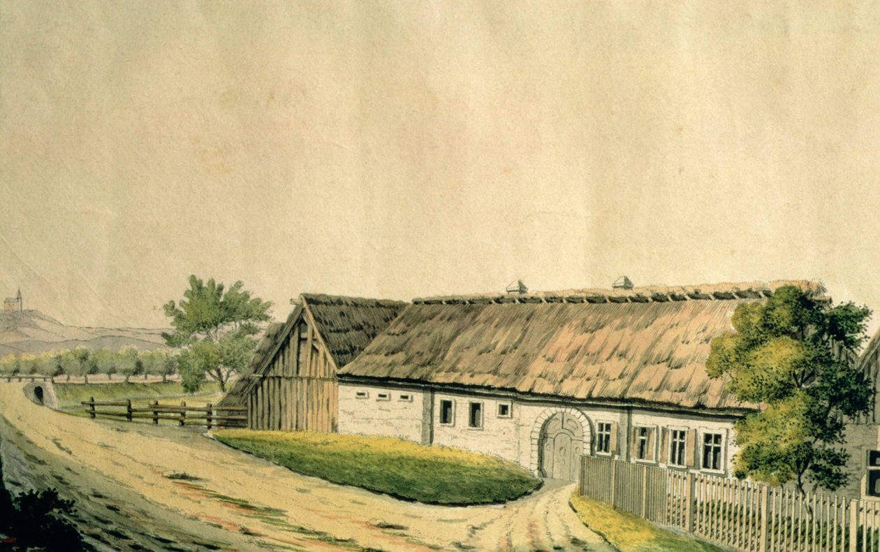 Franz Joseph Haydns (1732-1809) fødested i Rohrau, Nedre Østrig af Austrian School