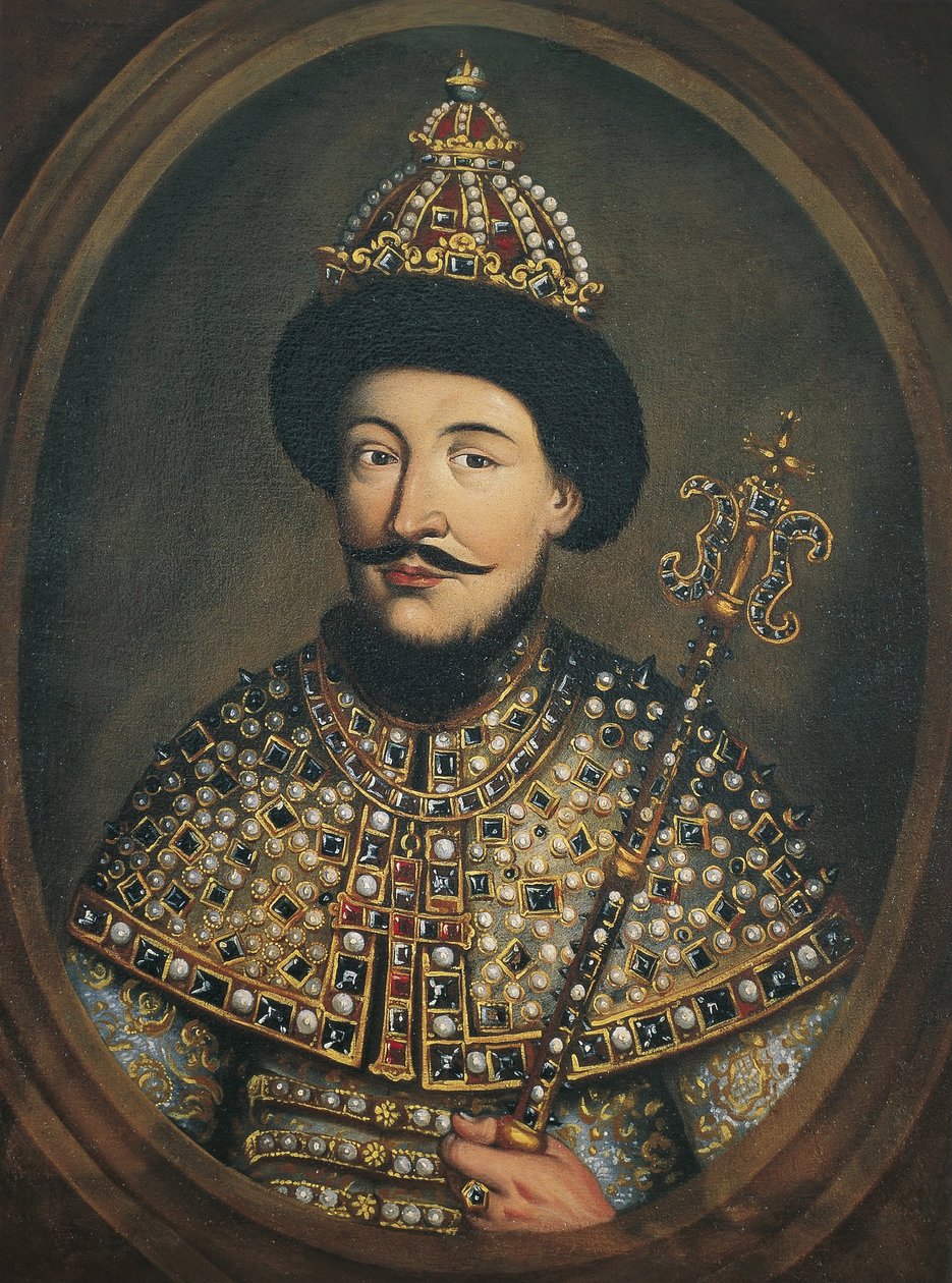 Portræt af zaren Alexis I Mikhailovich af Rusland 1629-1676, 1670