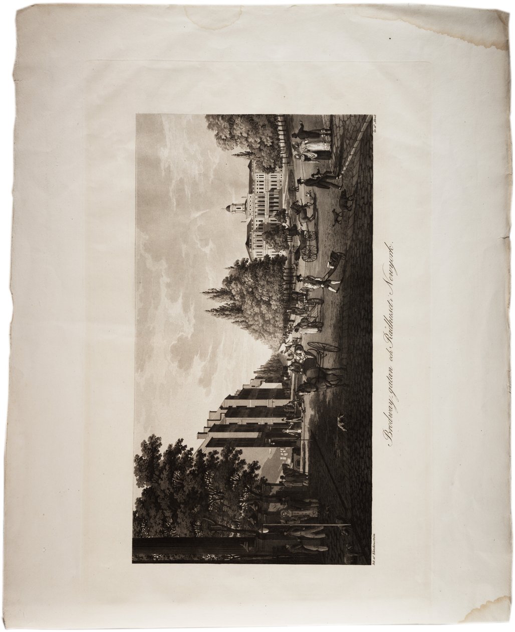 Broadway, New York, fra et atlas over USA, 1824 (akvatinte) af Axel Leonhard Klinckowström