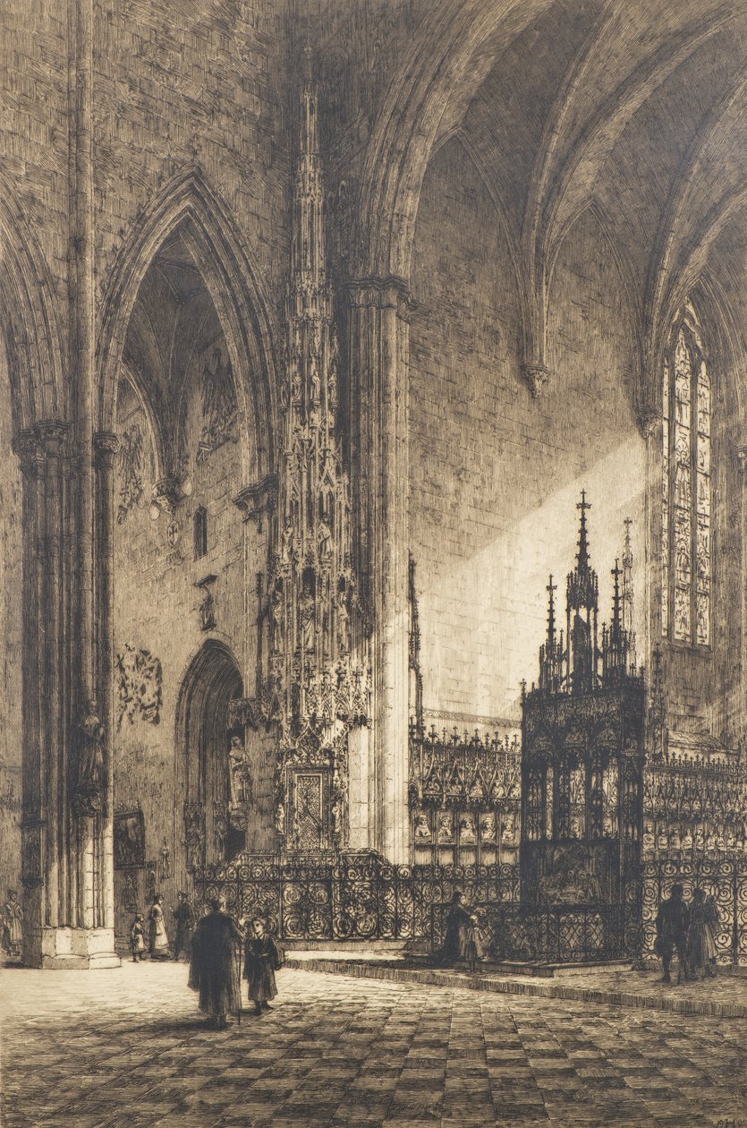 Ulm Cathedral, ca. 1902 (radering) af Axel Haig