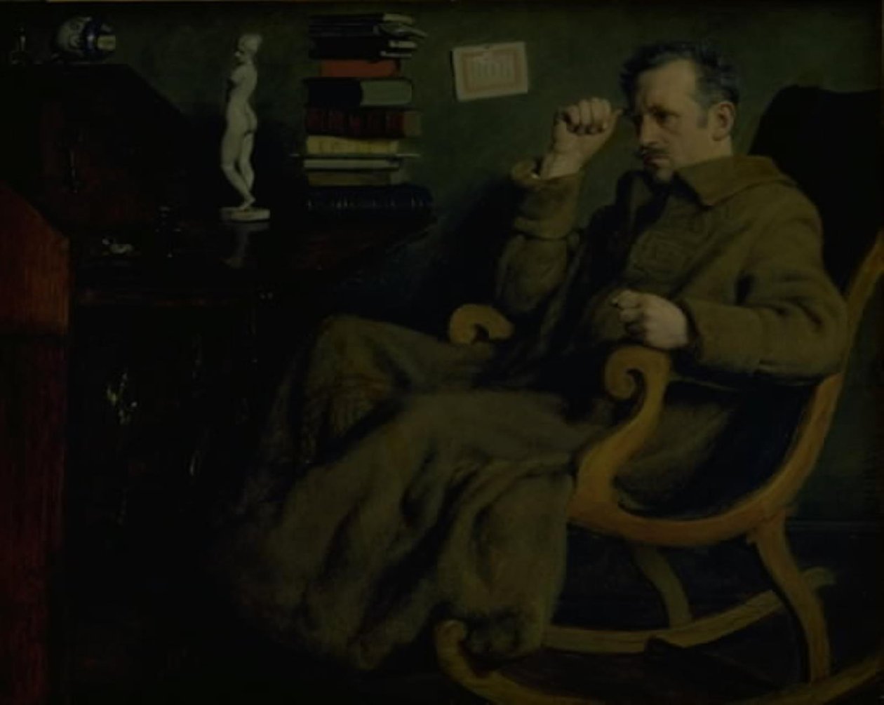 Kunstneren grubler af Axel Helsted