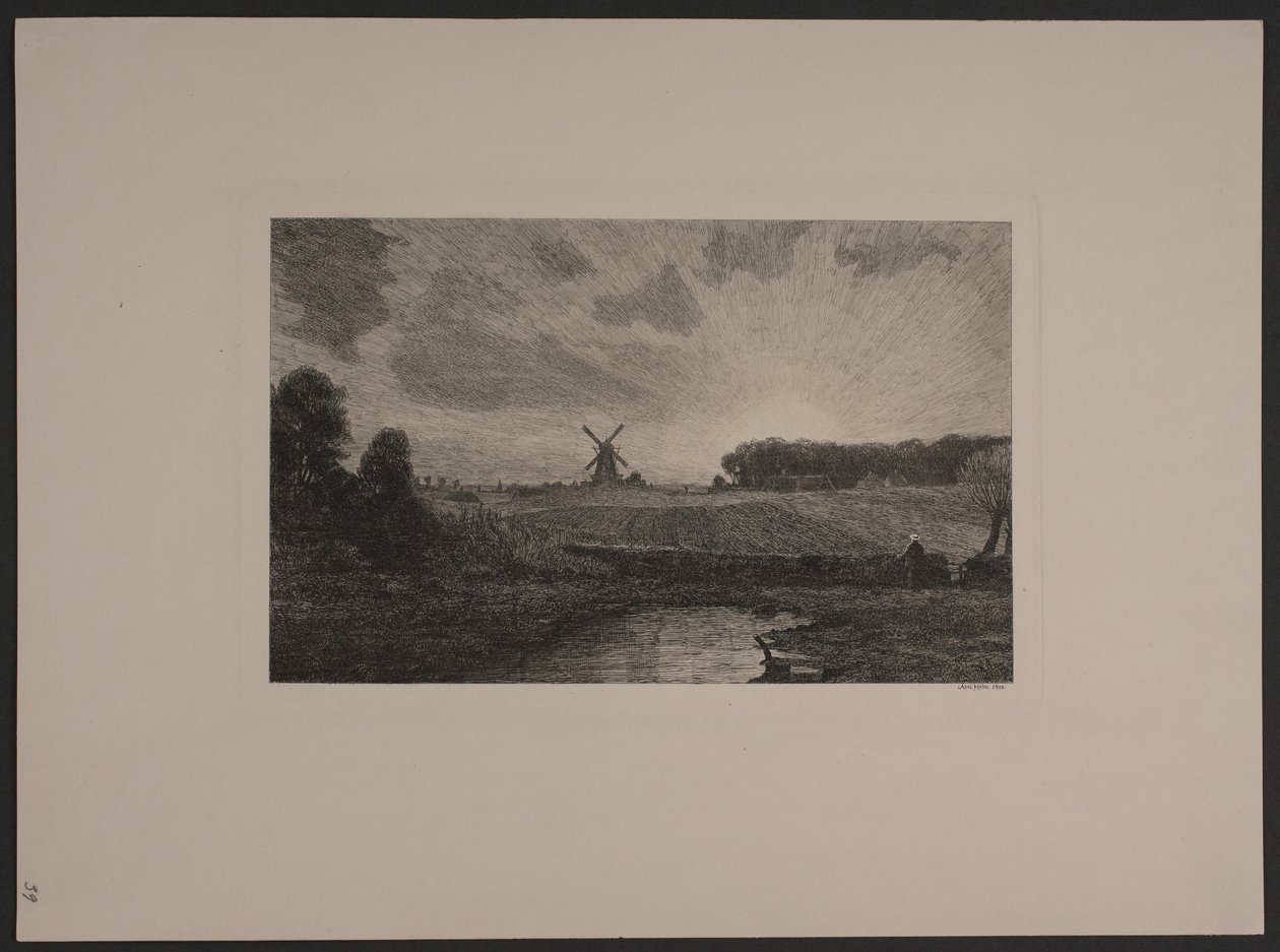 Solnedgang af Axel Holm