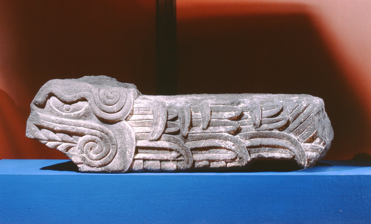 Quetzalcoatl den fjerklædte slange, sen efter klassisk periode (1300-1521) af Aztec