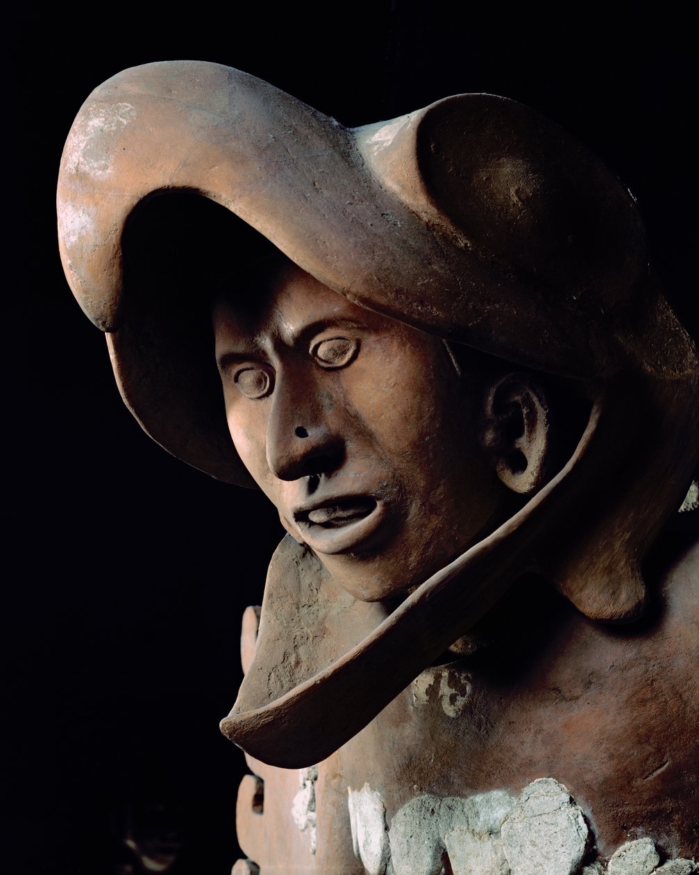 Eagle warrior fra House of the Eagles, dateret til ca. 1469 (terracotta) af Aztec