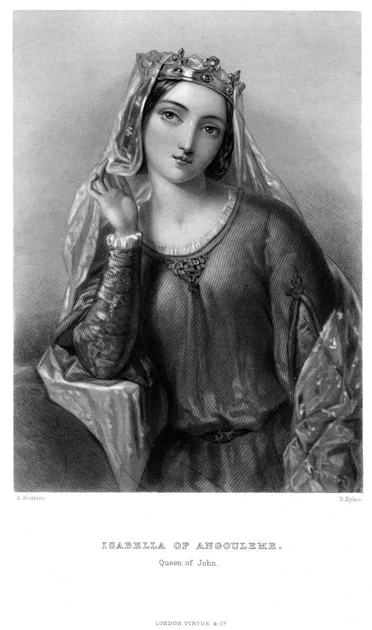 Isabella af Angouleme 1187-1246, kong Johns dronning. af B. Eyles
