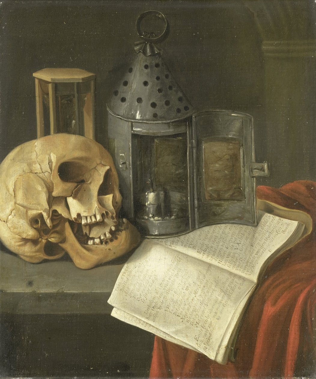 Vanitas-stilleben af B. Schaak