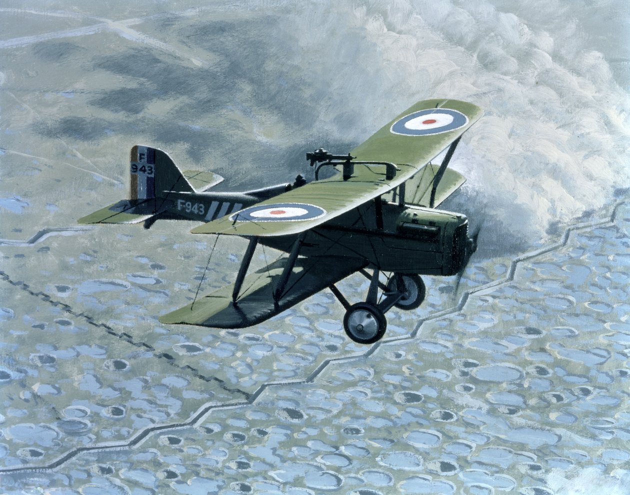 Royal Aircraft Factory SE5, enkeltsædet med Vickers og Lewis pistol, drevet af Hispano-Suiza af B. Withams