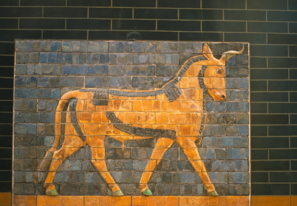 Tyr, fra Babylon (glaserede mursten) af Babylonian