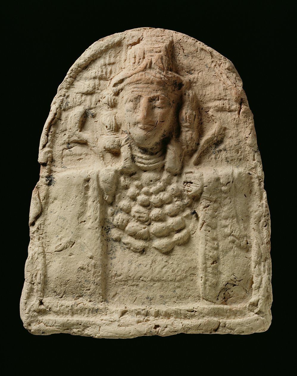 Plade, der viser en buste af gudinden Ishtah, 1700-tallet f.Kr. (terracotta) af Babylonian
