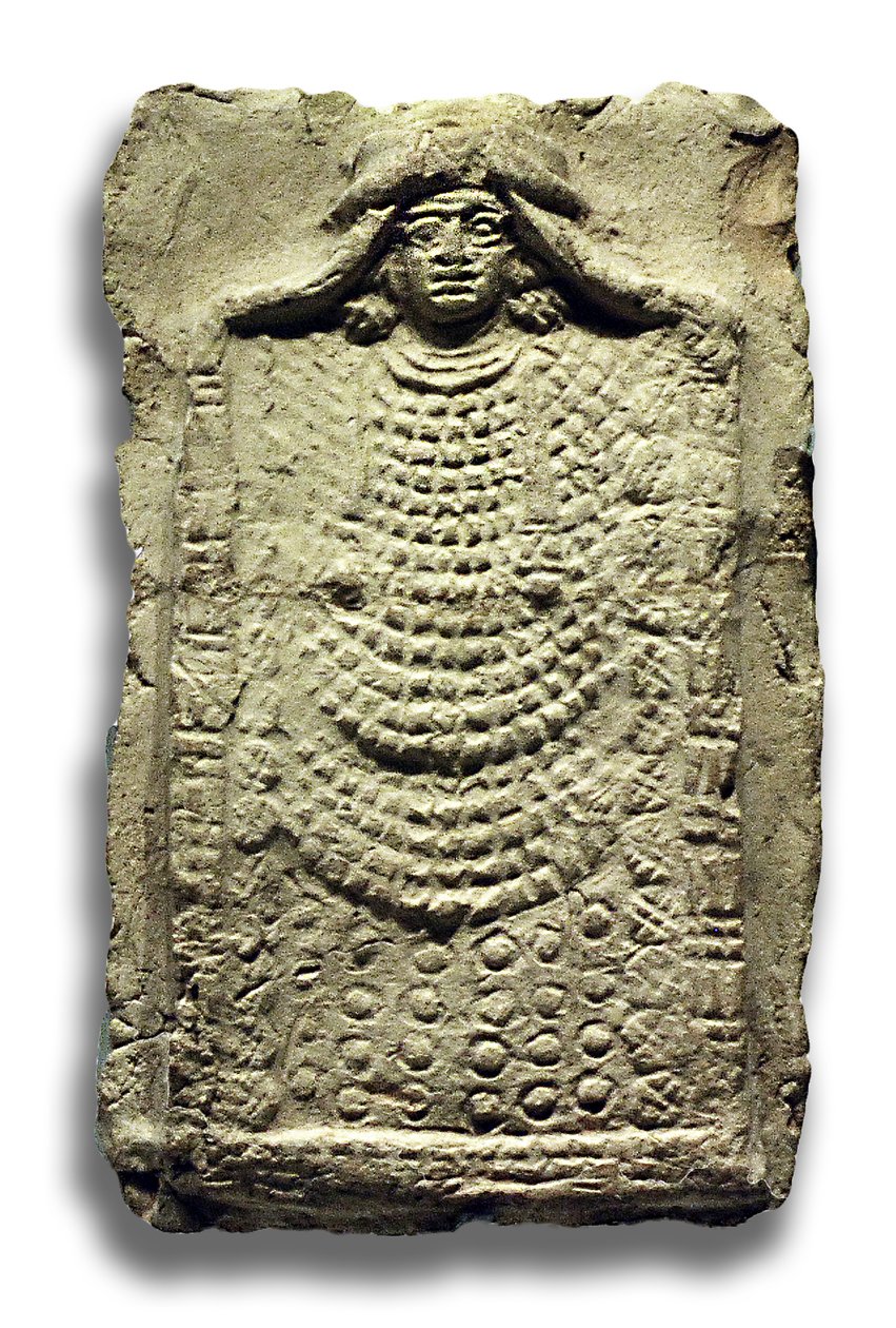 Relief, der viser en babylonsk guddom (ler) af Babylonian