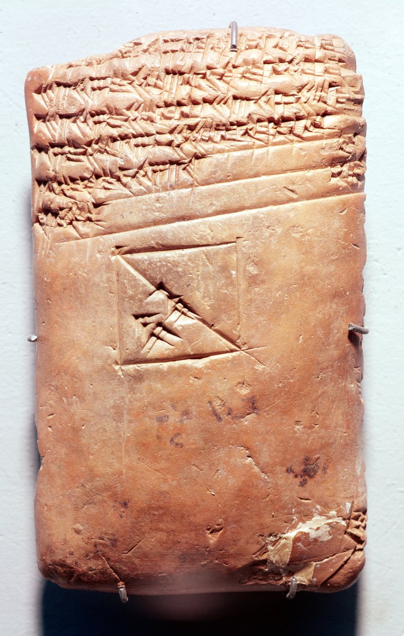 Tablet med kileskrift, ca. 1830-1530 f.Kr. (ler) af Babylonian