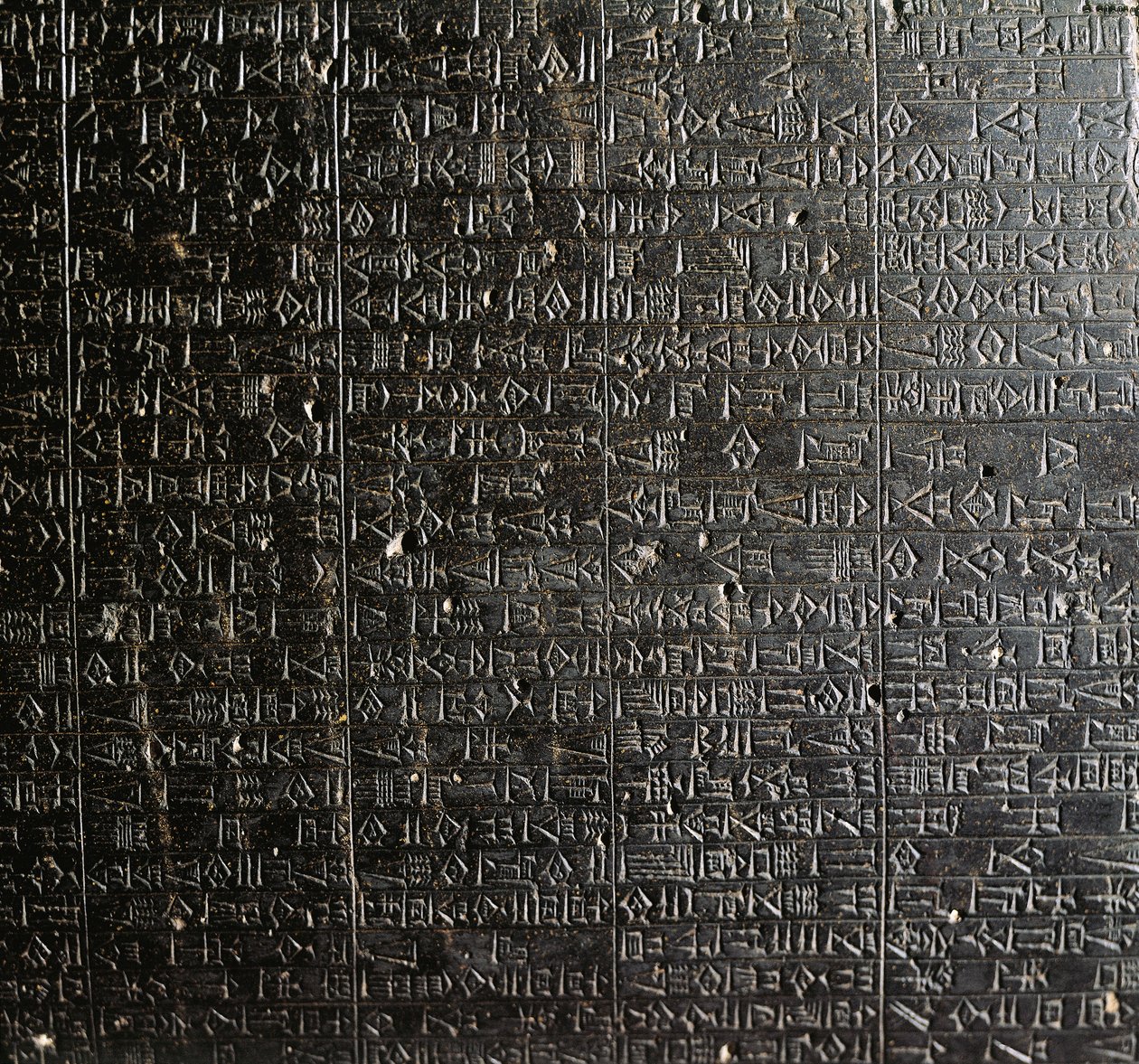 Diorit stela med Code of Hammurabi af Babylonian