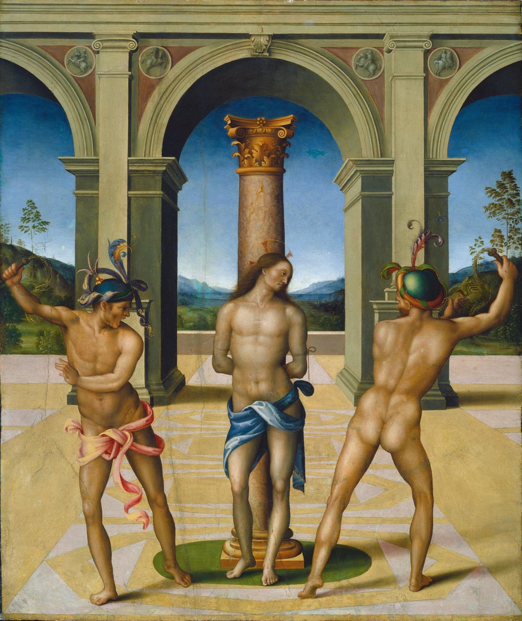 Kristi flagelation, ca. 15121515. af Bacchiacca