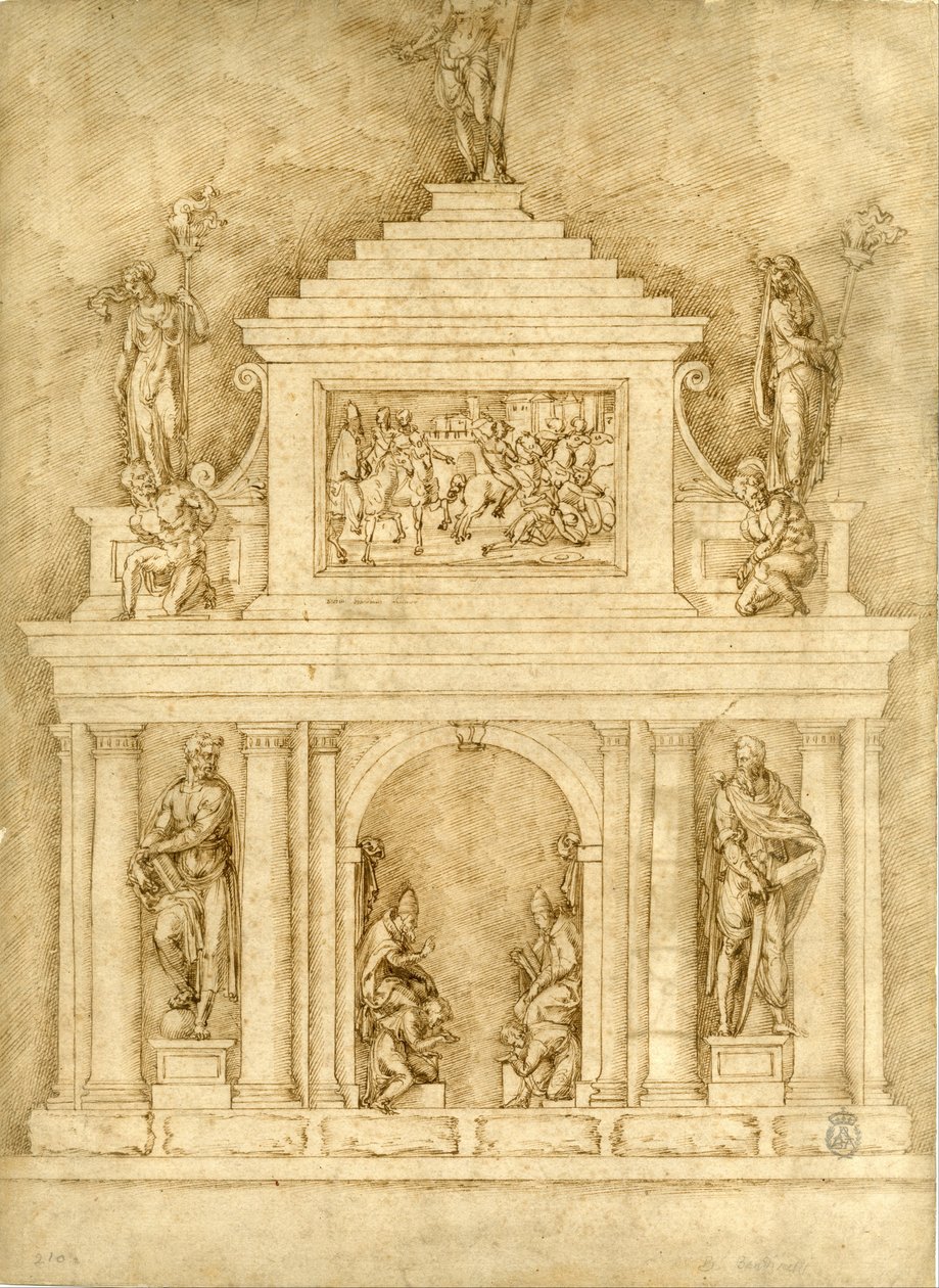 Projekt for gravene til Leo X og Clemente VII af Baccio Bandinelli