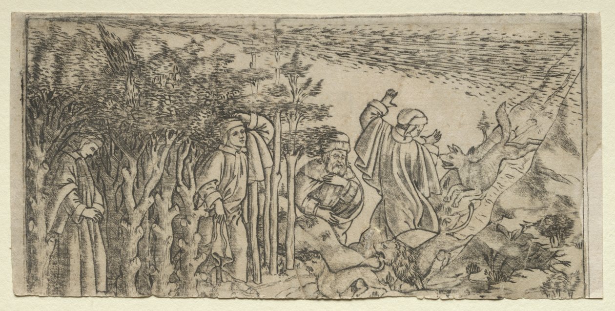 Dante Lost in the Wood: Escape and Meeting Virgil, Canto I af Baccio Baldini