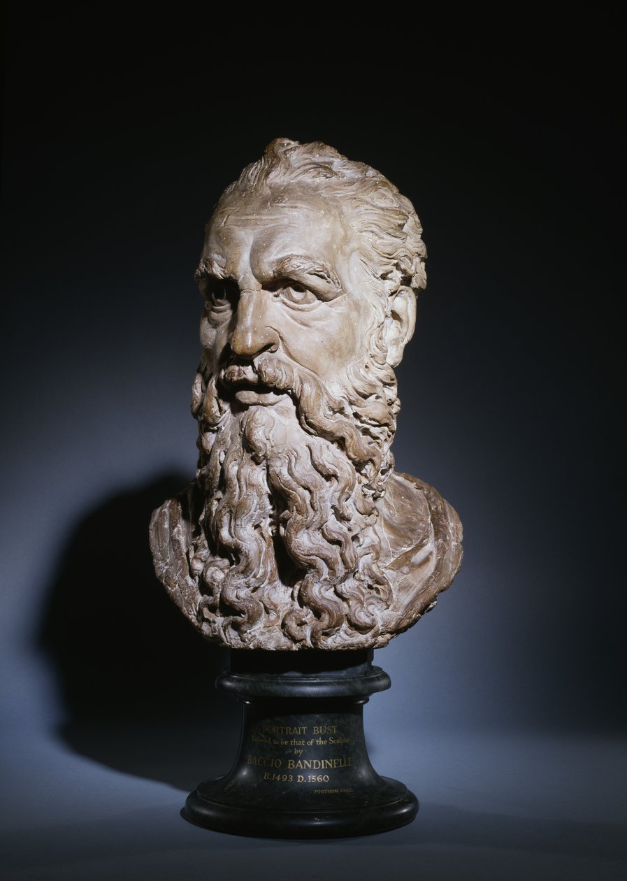 Studie af Saint Pauls hoved, ca. 1535 (terracotta) af Baccio Bandinelli