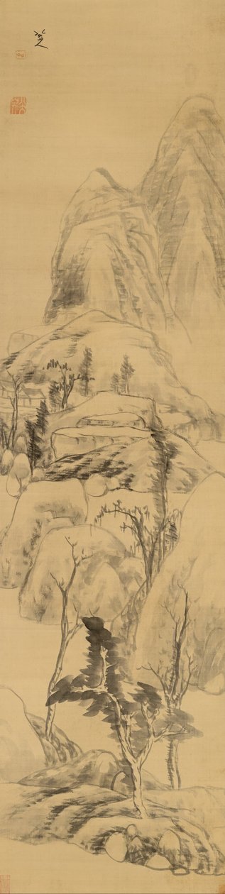 Landskab i stil med Huang Gongwang, (1269-1354) af Bada Shanren