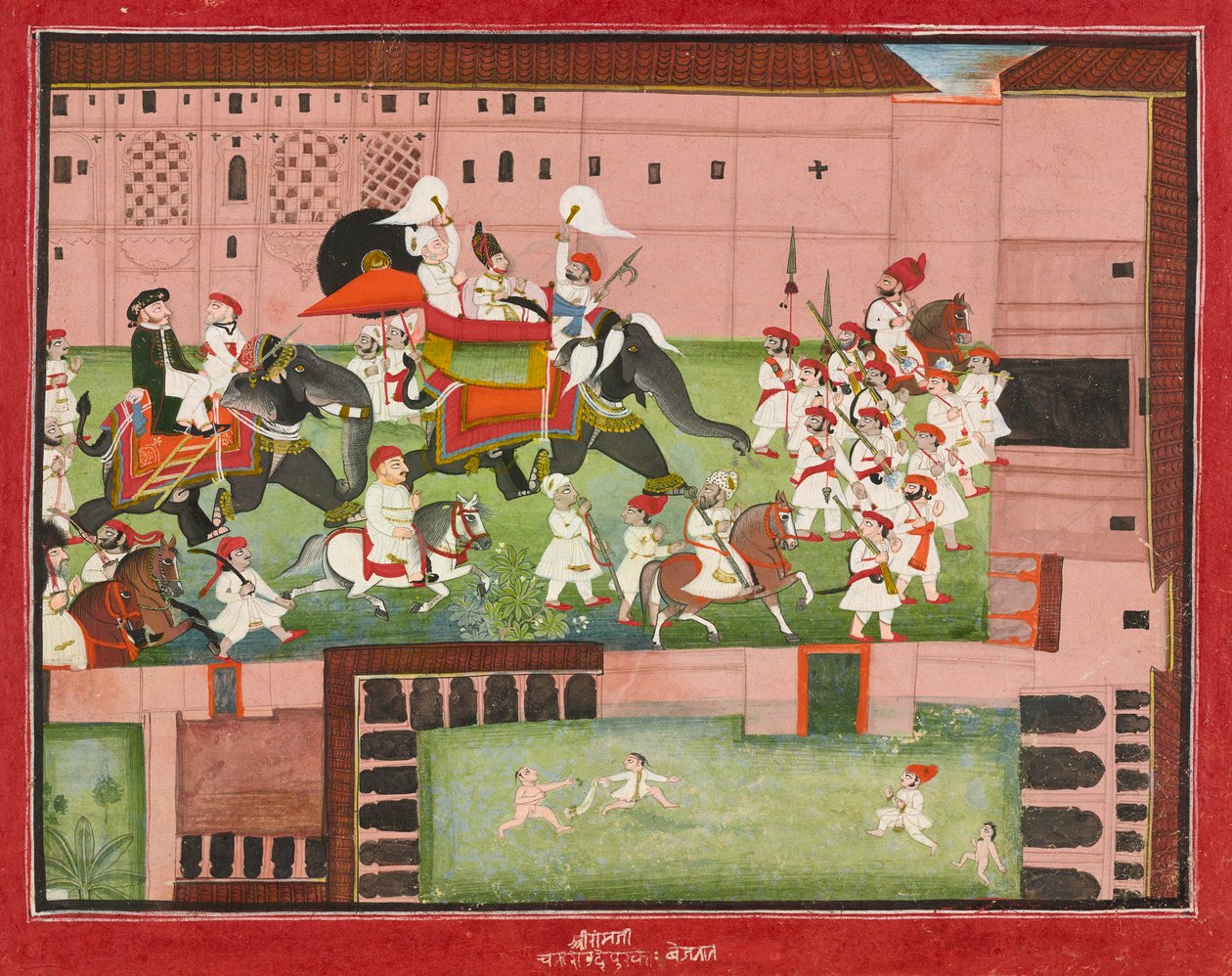 M. Balwant Singh med oberst Borthwick af Baijnath