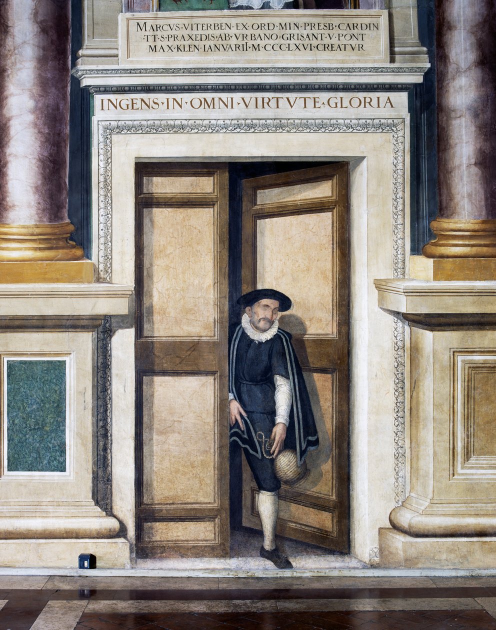 Falsk dør (1500-tallet), af Baldassare Croce (1558-1628), fresco, sydvæg af Regal Room, Rådhus, Rom, Lazio, Italien af Baldassare Croce