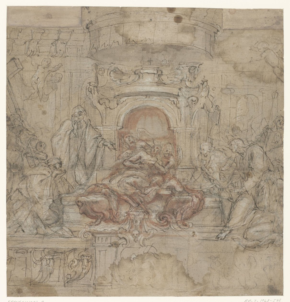 Design til et scenografisk påskealter af Baldassare Franceschini