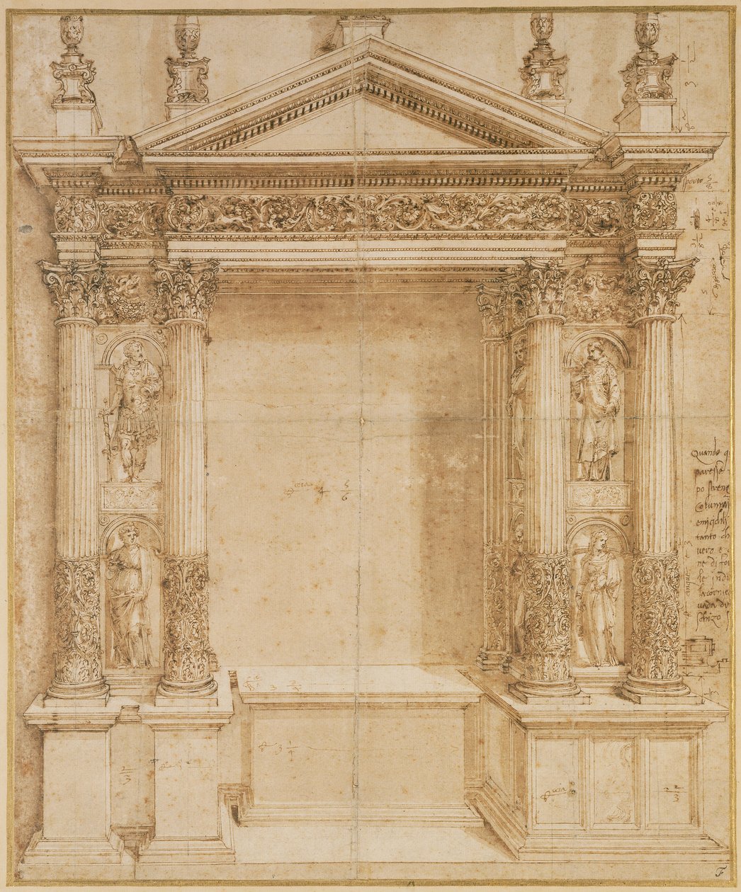 Design til et alter af Baldassare Peruzzi